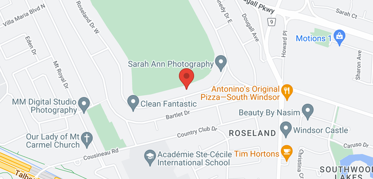 map of 790 ROSELAND DRIVE South